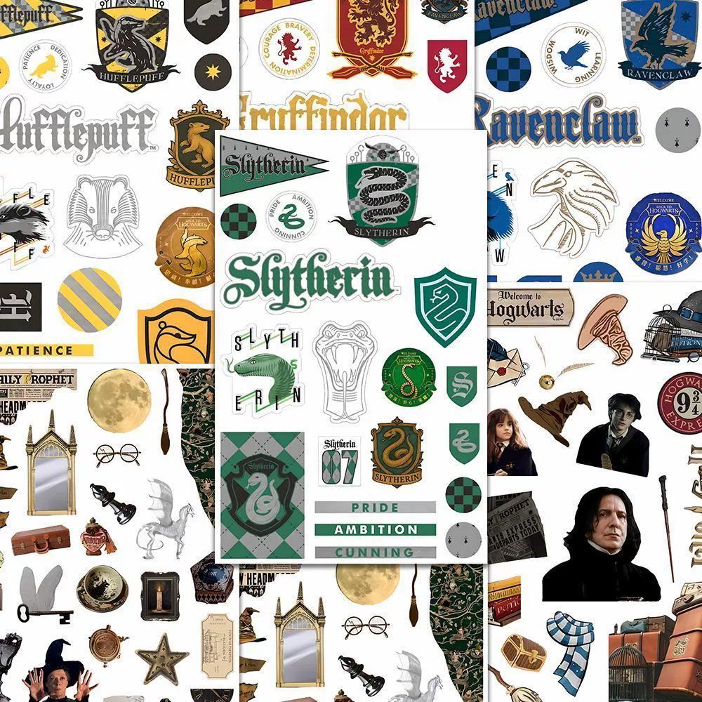 24 больших листа наклеек с Харри Поттером HP Academy Магическая школа творческие периферийные наклейки Руководство Холгвардса декоративные наклейки