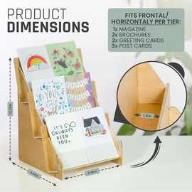 木质收纳置物架办公桌面杂志书籍收纳置物架创意多层木制置物架