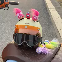 Украшение для шлема Fuwa, шариковая голова, лыжный шлем, украшение для мотоциклетного шлема, забавная кукла Fuwa, милая быстросъемная наклейка