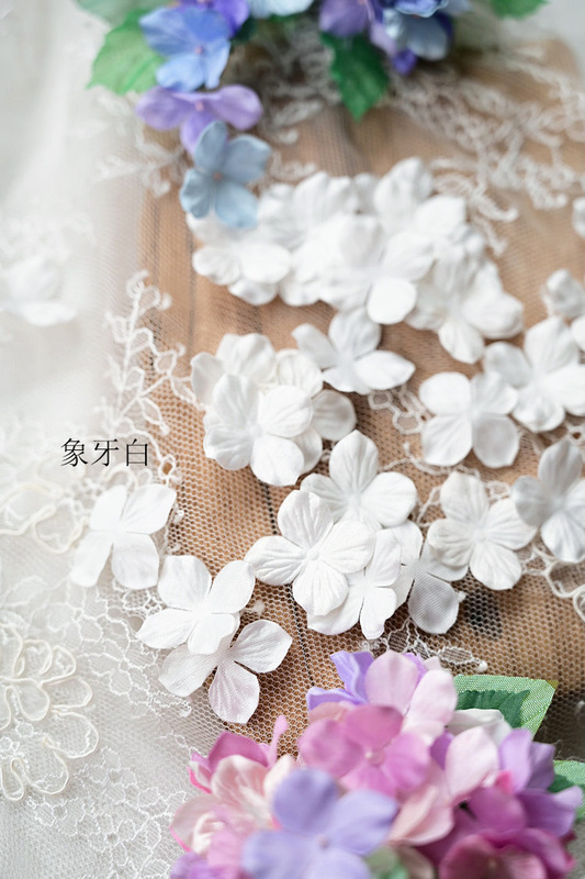 B6 ホットフラワー造花サテン立体プリーツフラワーアクセサリー DIY 手作りベビー服花材アジサイの花びら|undefined