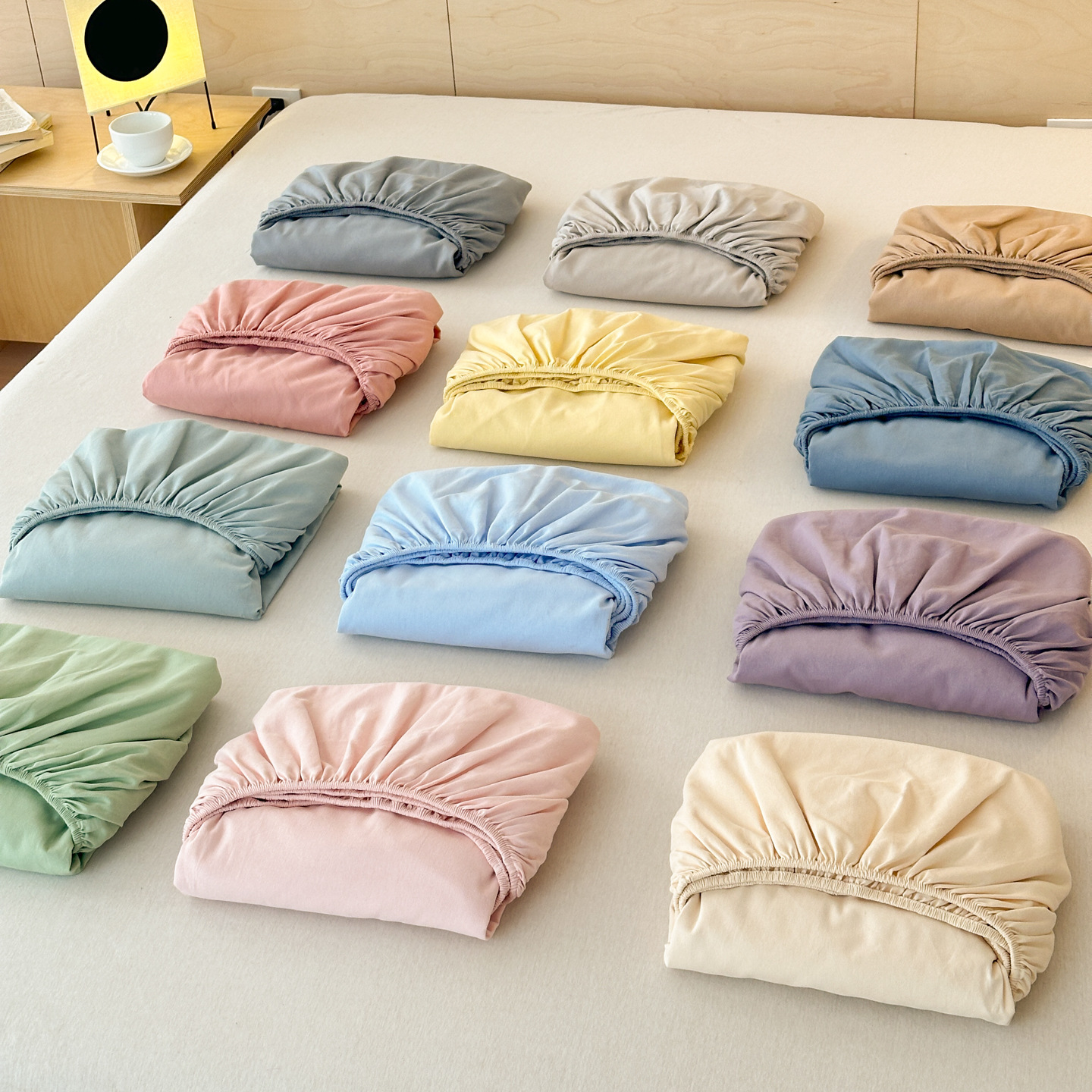 Class a Xinjiang 100% Pure Cotton Fitted Sheet Single Piece Bed Cover Solid Color Mattress Cover Simmons Cover Fitted Sheet Style