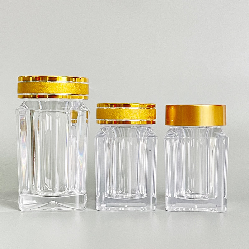 亚克力包装瓶厂家批发高档透明塑料瓶片剂瓶加厚胶囊瓶方形塑料瓶