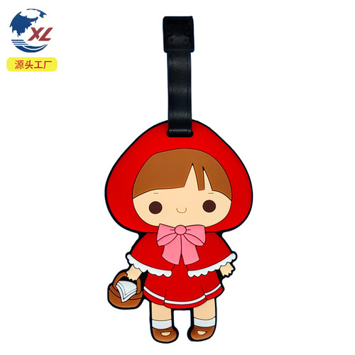 Creative travel boarding pass luggage tag hanging PVC soft rubber luggage tag cute cartoon tag pendant