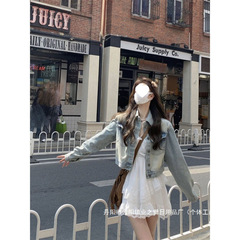 厂家直销复古短款牛仔外套女春秋新款韩版休闲百搭长袖外搭衬衣上