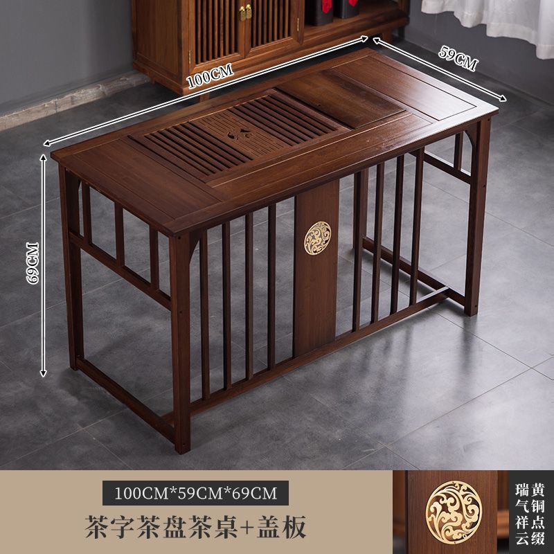 Mesa de té de oficina de balcón pequeña mesa y silla doméstica combinación de hervidor de agua en un conjunto completo de madera maciza nuevo estilo chino batería húmeda