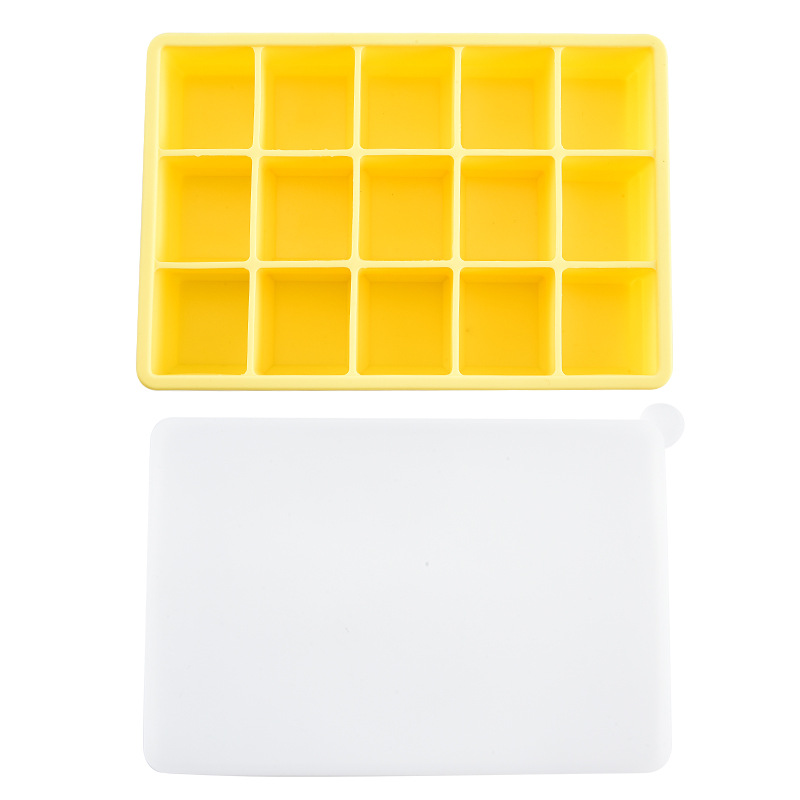 Molde de silicona para hielo transfronterizo, bandeja de hielo de grado alimenticio con tapa de silicona, bandeja de hielo de 15 compartimentos, bandeja de hielo de 24 compartimentos image 9