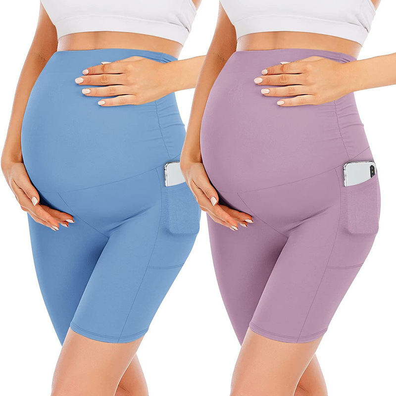 Cross-border maternity shorts, high-waisted slim-fit sports leggings with belly support and butt-lifting effect, yoga pants wholesale, maternity yoga pants Cross-border maternity shorts, high-waisted slim-fit sports leggings with belly support and butt-lifting effect, yoga pants wholesale, maternity yoga pants