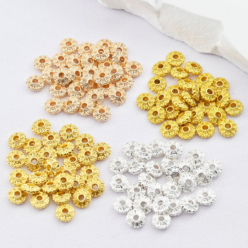 Ancient Gold Color-Preserving Accessories Wheel Spacer 6mm Gear Pad Handmade DIY Bracelet Bracelet Beaded Spacer Accessories Ancient Gold Color-Preserving Accessories Wheel Spacer 6mm Gear Pad Handmade DIY Bracelet Bracelet Beaded Spacer Accessories
