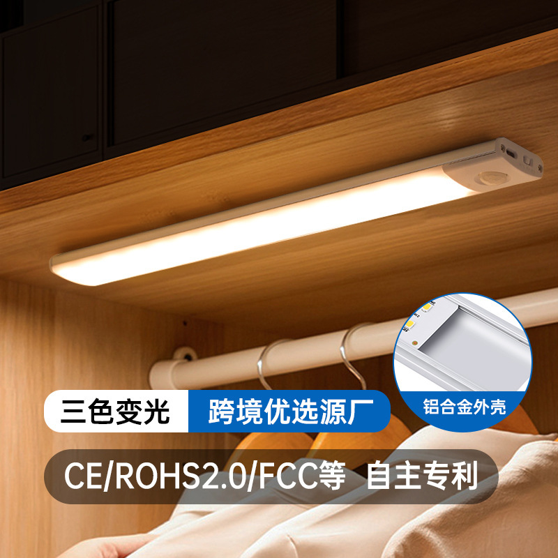 Ultra-Thin Intelligent Human Body Sensor Led Light Magnetic Self-Adhesive Long Wardrobe Light with Rechargeable Wine Cabinet Cabinet Light Strip Ultra-Thin Intelligent Human Body Sensor Led Light Magnetic Self-Adhesive Long Wardrobe Light with Rechargeable Wine Cabinet Cabinet Light Strip