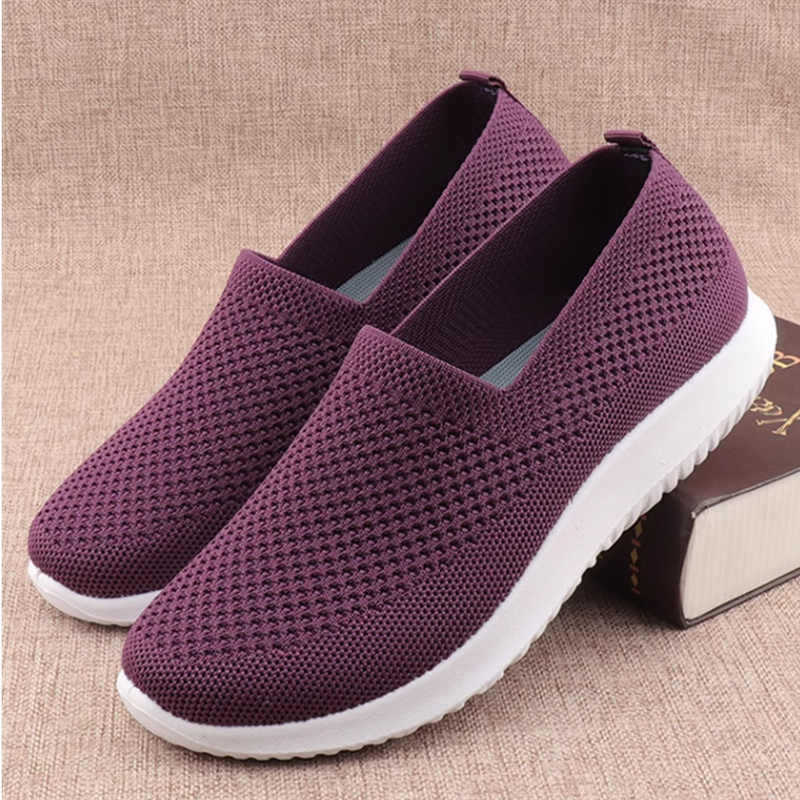Old Beijing Cloth Shoes Autumn Middle-aged Mothers sneaker Non-slip Soft Sole Mesh Shoes Comfortable Breathable Single Shoes for the Elderly Women