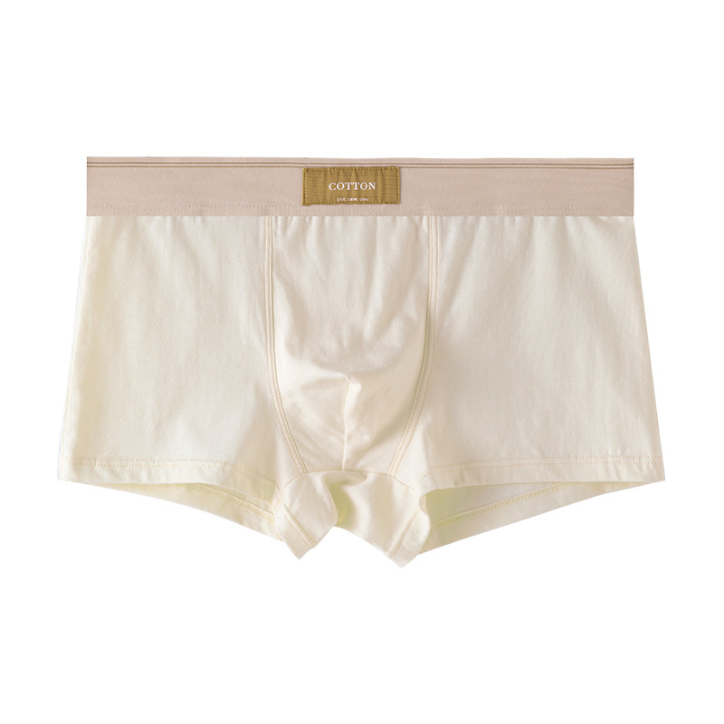 Ropa interior de los hombres puro algodón antibacteriano inferior entrepierna hombres Boxer shorts deportes transpirable Juventud más tamaño ropa interior de algodón de los hombres
