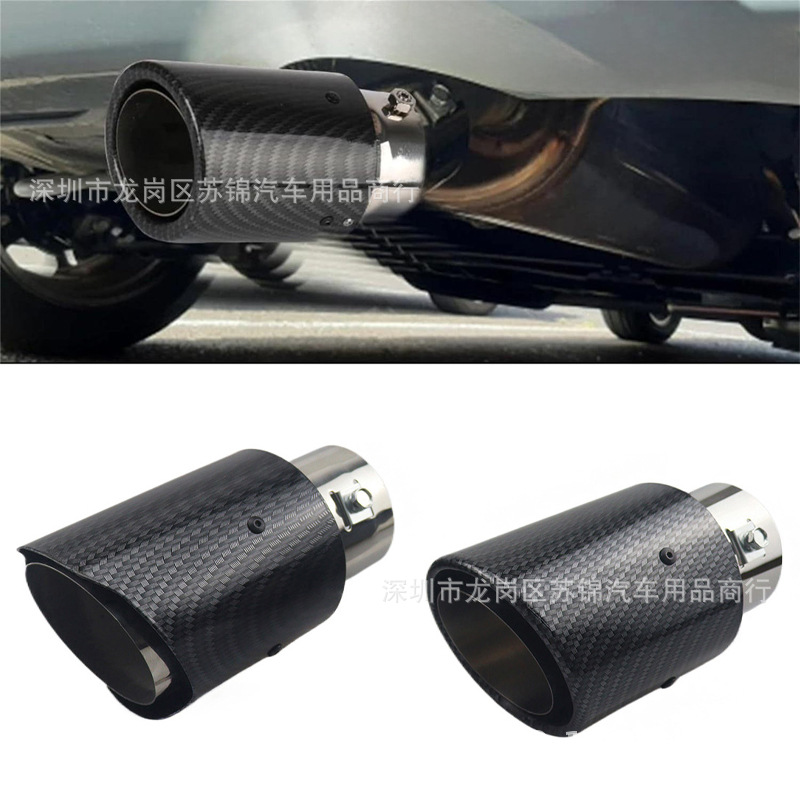 Car Modified Exhaust Pipe Carbon Fiber Tail Pipe Scorpio Exhaust Pipe Muffler Water Transfer Printing Stainless Steel Tail Pipe Tail Pipe