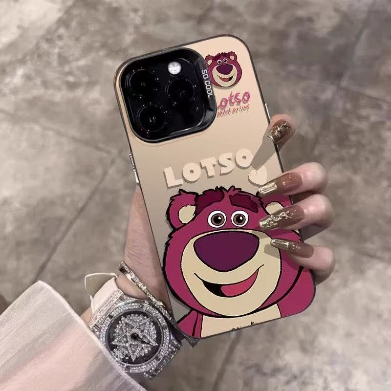 Strawberry Bear para iPhone 16pro funda para teléfono móvil Apple 15 anti-caída 14 dibujos animados 13promax nuevo 12x11