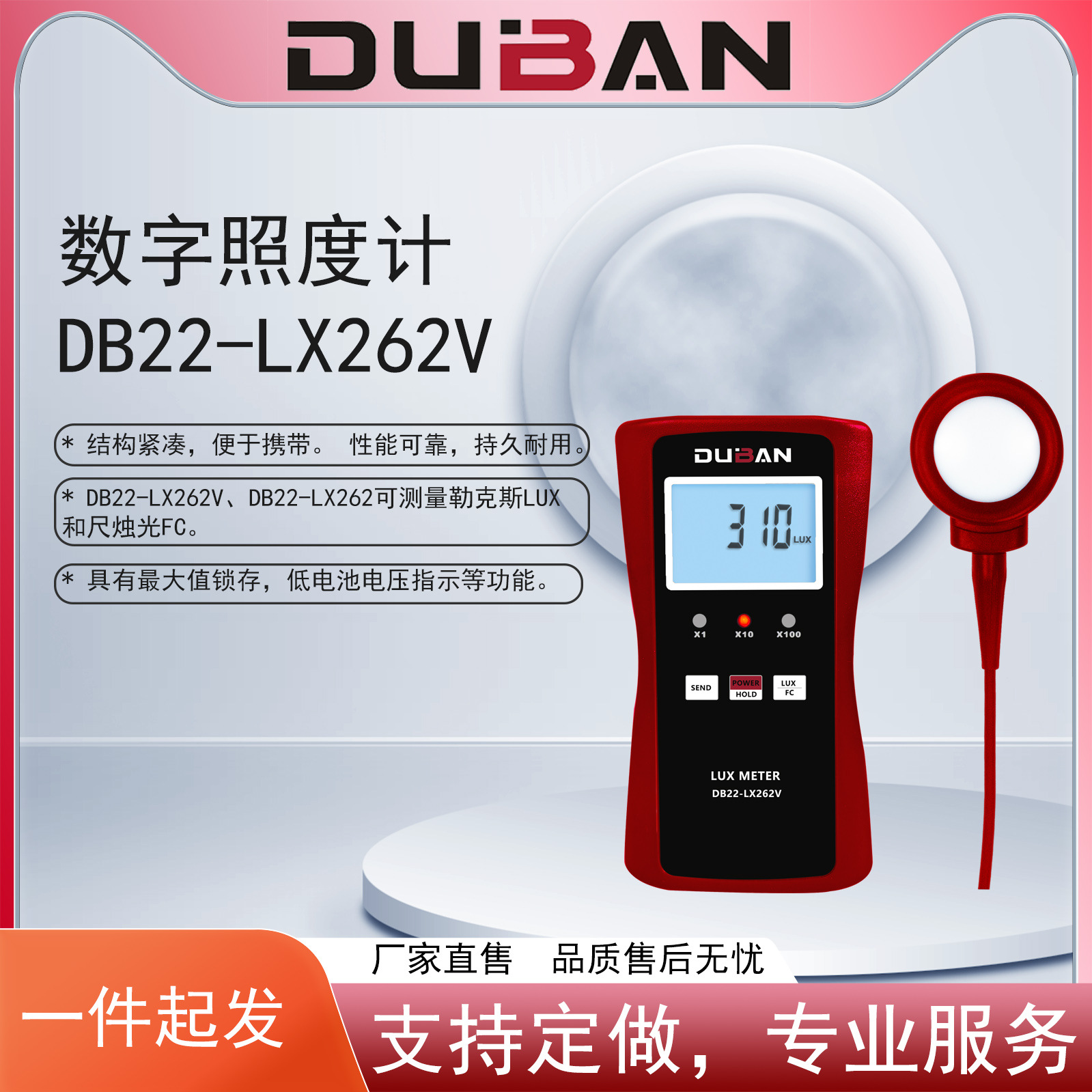 照度计DB22-LX262V/DB22-LX262测量光度、亮度的仪器仪表