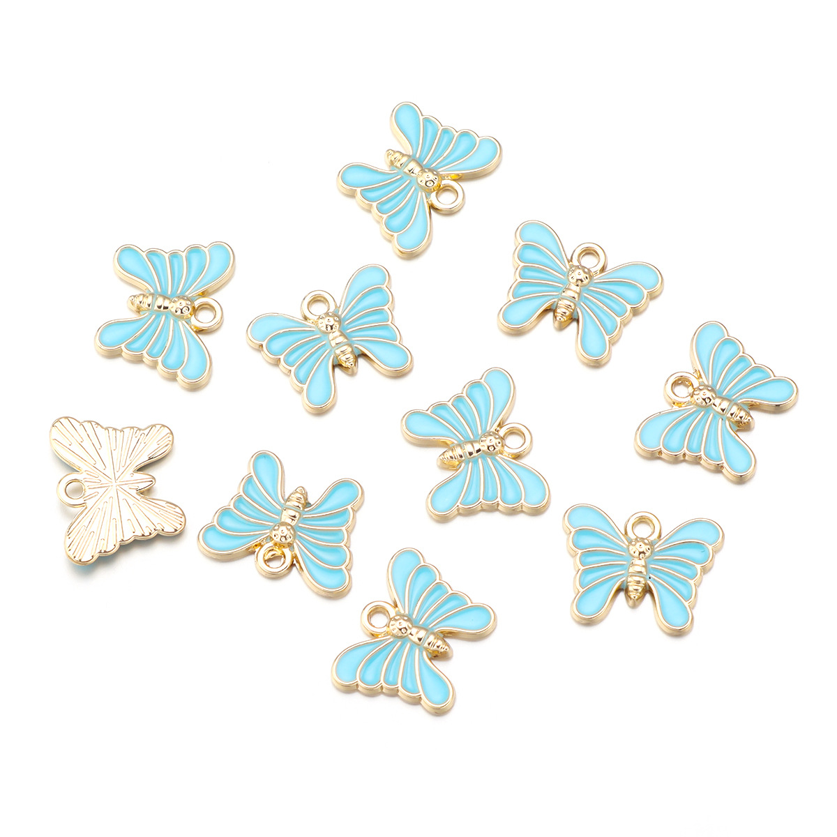 26g Weight Pendant Jewelry Making Type DIY Jewelry Accessories Classification 10 PCS/Package Quantity Alloy Material Butterfly Pattern Enamel Design IG Style, Simple Style Style 10 PCS/Package Alloy Butterfly Pendant 7