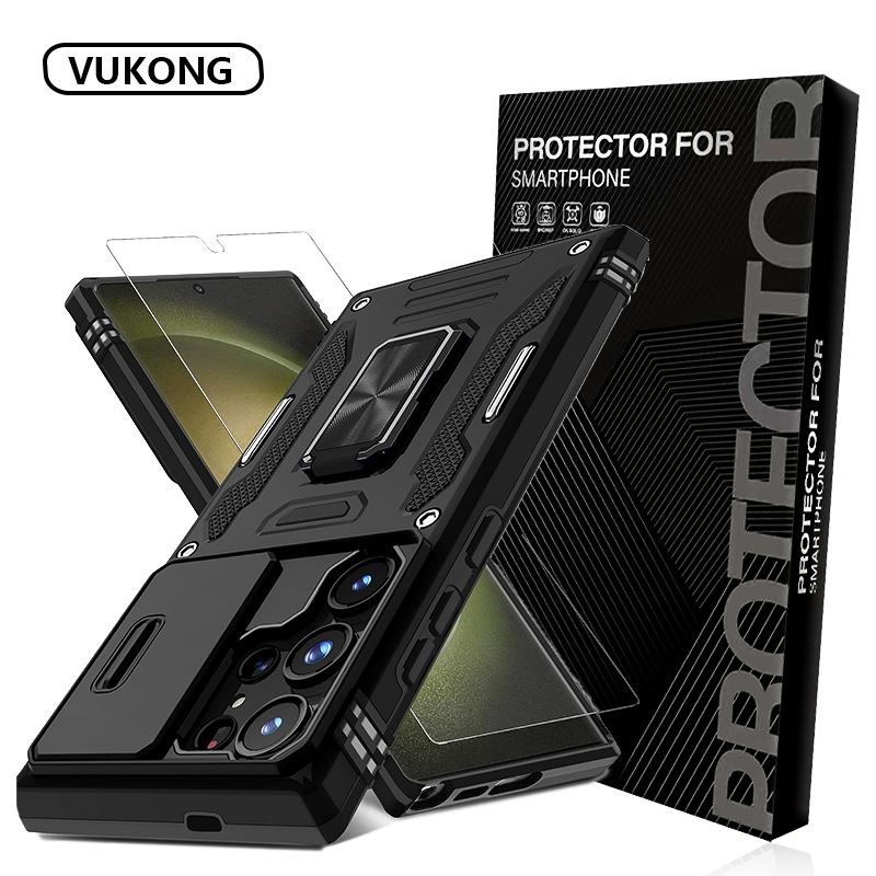 For Samsung S25 Ultra Mobile Phone Case with Bracket Screen Protective Film Military Regulation Drop-resistant Mobile Phone Case Film suit For Samsung S25 Ultra Mobile Phone Case with Bracket Screen Protective Film Military Regulation Drop-resistant Mobile Phone Case Film suit