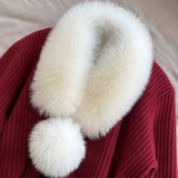 Корейская версия нового зимнего искусственного меха лисы, короткий большой меховой шарик, темперамент, универсальный утолщенный шарф и шарф из искусственного меха