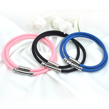 欧美跨境热销硅胶项圈男女款抗疲劳户外运动颈环磁疗项链饰品批发