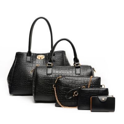 The first generation of the classic cross-border women's bag, the crocodile pattern mother-and-child bag five-piece set, single-shoulder crossbody handbag for Spring 2024 is now available Specification drawing