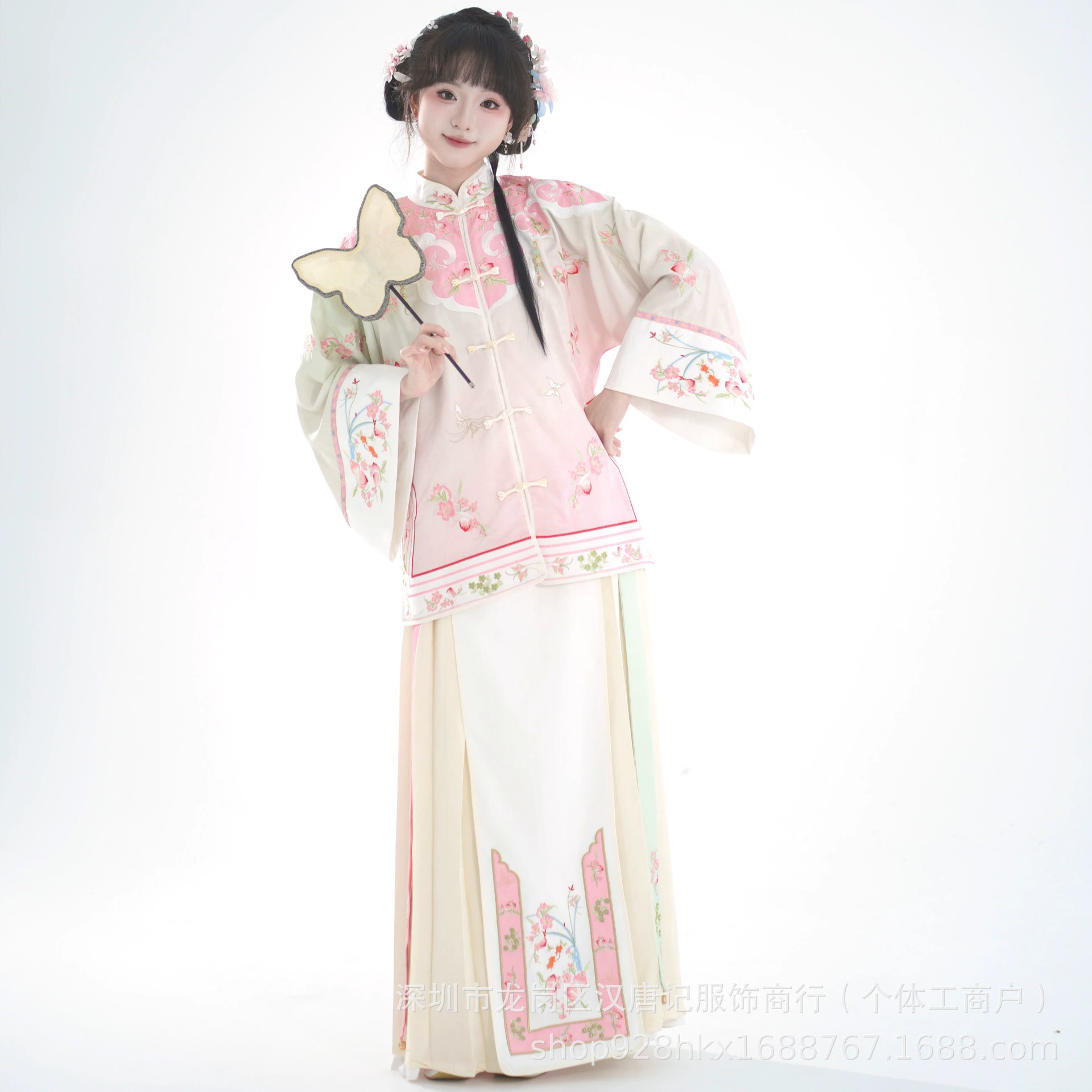 Летний легкий китайский ветер Qinghan Girl {Little Peach Gao Zhuo} Набор из трех частей тяжелой вышивок