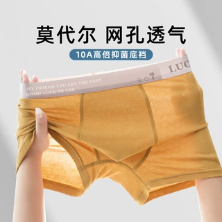 青少年男孩四角内裤莫代尔男夏季薄款内裤初中高中冰丝男生平角裤