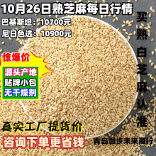 厂家批发熟芝麻粒25kg共香味来炒熟白芝麻粒磨粗细熟芝麻碎粉源头