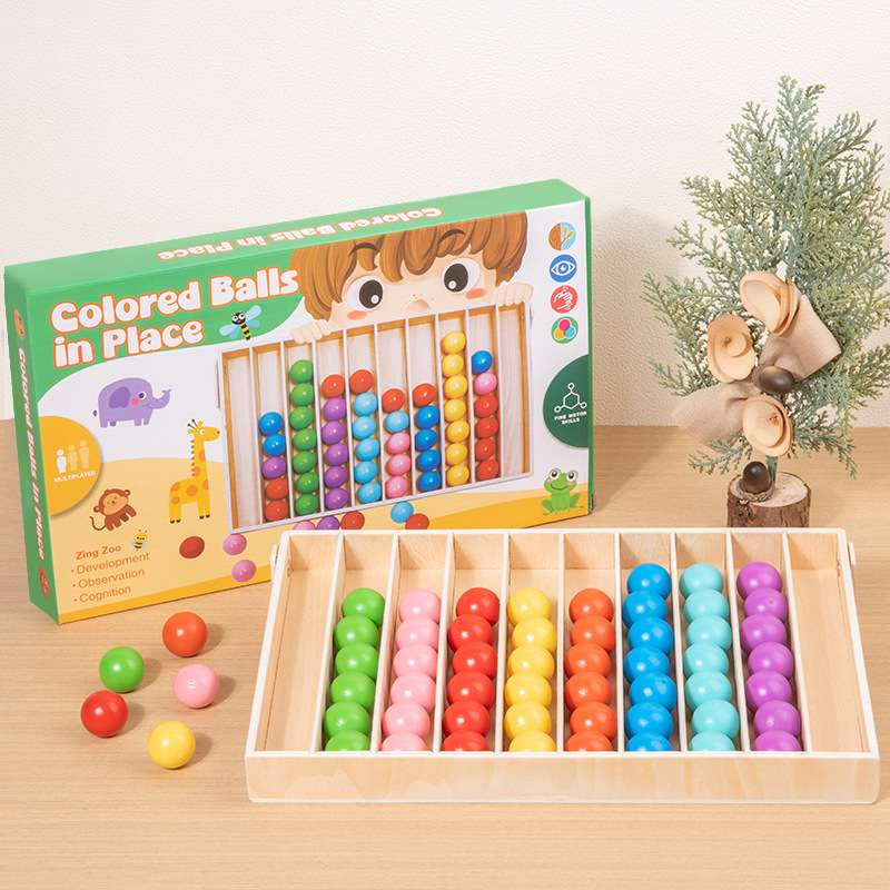 Educación temprana de madera para niños juegos de color color de jardín de infantes clasificación cognitiva práctica juguetes de entrenamiento de capacidad