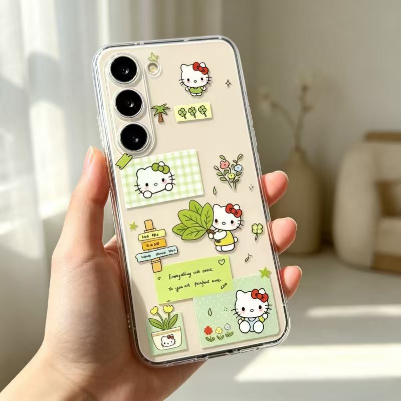 Yuzu Leaf Kt Cat Suitable for Samsung S26 Phone Case Galaxy S25 Ultra Soft Case S23+ Cartoon S22/S21 Yuzu Leaf Kt Cat Suitable for Samsung S26 Phone Case Galaxy S25 Ultra Soft Case S23+ Cartoon S22/S21