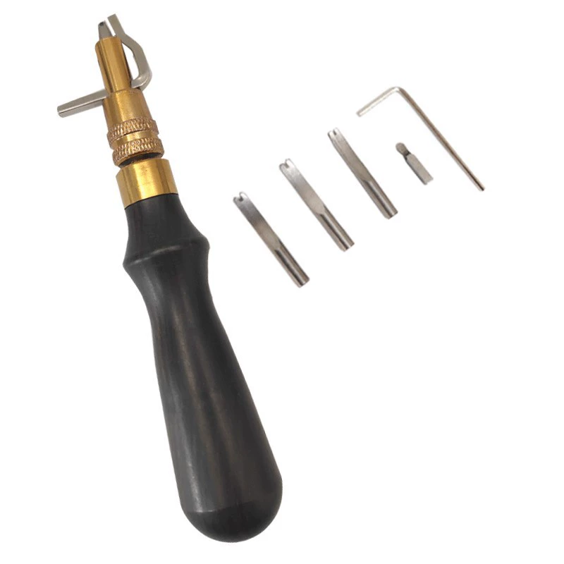 Stainless steel leather groover seven-in-one multi-function edge cutter edge press edger hand tool