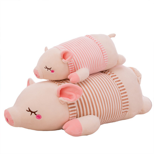 Manufacturer wholesale plush toys pig doll pillow long bed animal doll birthday gift for girls cute
