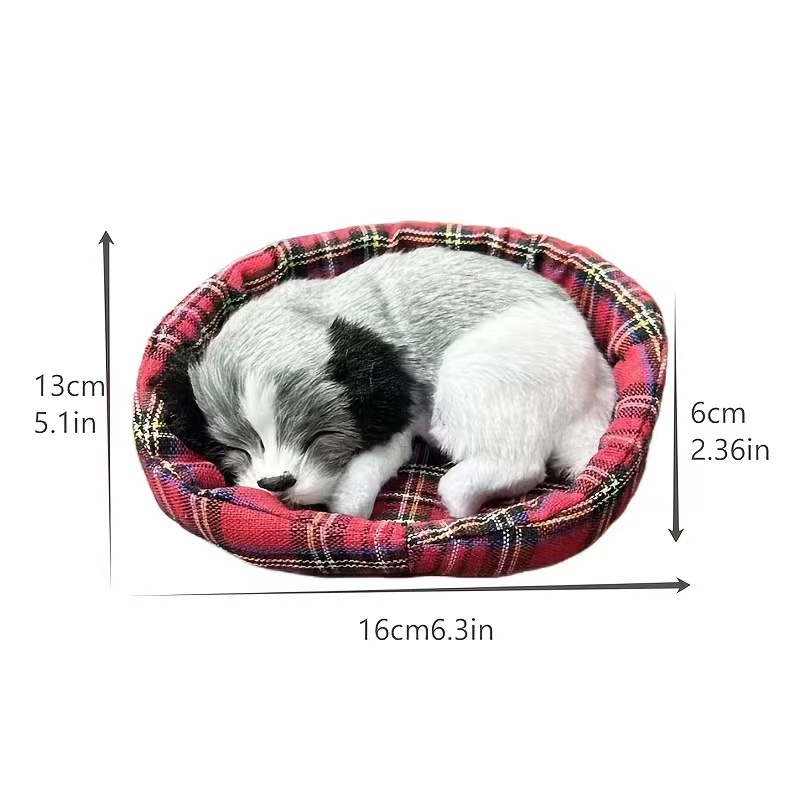Alfombra de tela de simulación puede llamar perro puede llamar simulación dormir perro decoración juguete regalo lindo novela regalo lindo tesoro