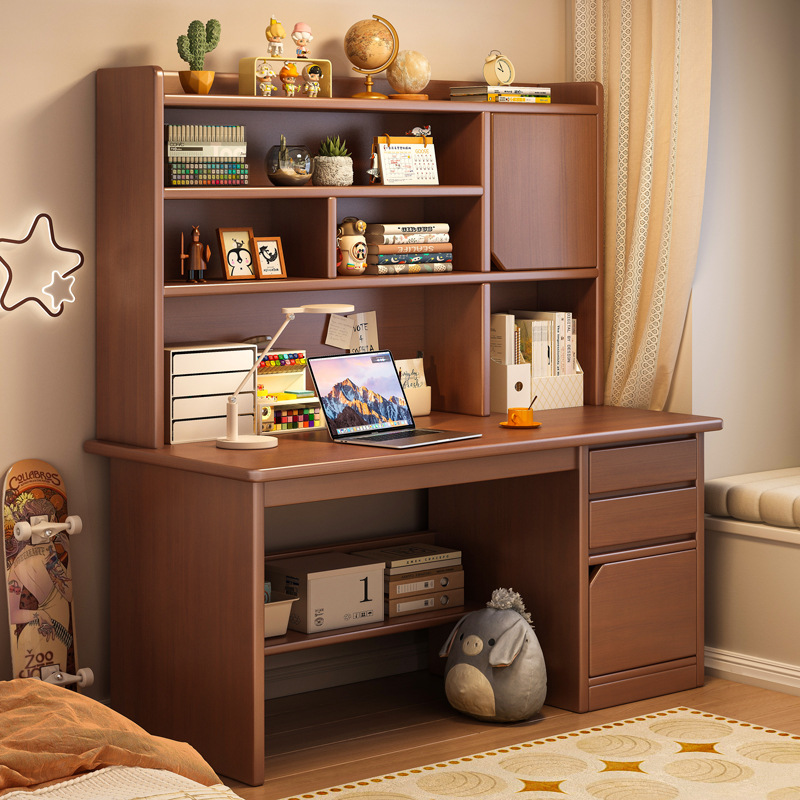 Escritorio de madera sólida escritorio de estudio para estudiantes en el hogar escritorio de escritorio estante de dormitorio escritorio de escritorio para adultos