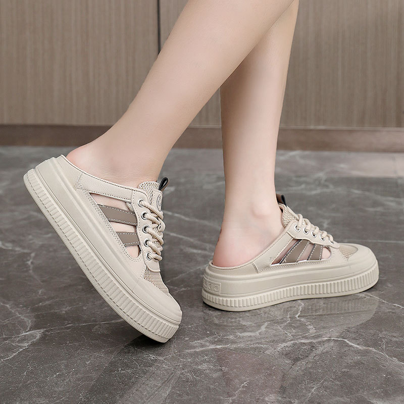 Q2658 Nuevas pantuflas de media caña, tendencia de verano, de malla transpirable, con suela gruesa que aumenta la altura, estilo casual_voghion.com