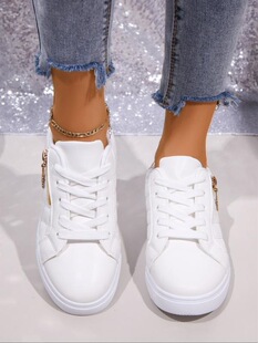 S 93843 Low-Top Side Zipper Sneakers �͎͂�������eЬ �羳��