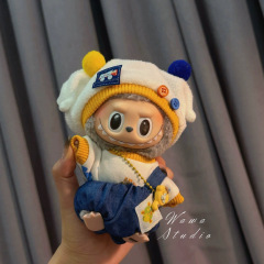 10 センチメートル綿人形ラブブパジャマセットかわいい 10cm 綿人形服ハイハイスーツジャンプスーツ