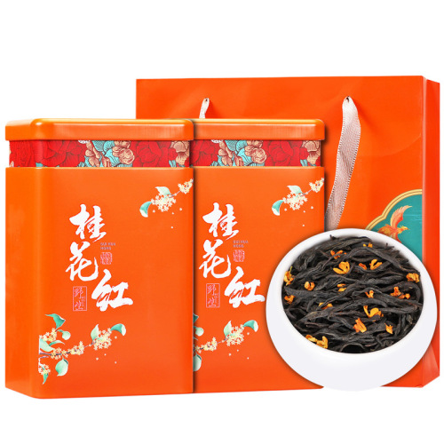 Osmanthus Black Tea Wild Tea Wuyi Mountain Zheng Shan Xiao Zhong Tea Leaves Ancient Method Aged Strong Aroma Canned Tea 500g