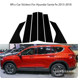 Hyundai Santa Fe 2006-2023 üçün parlaq qara mərkəzi sütun stikeri
