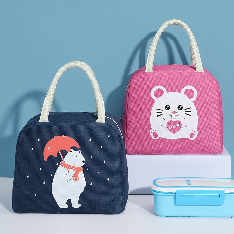 Bolsa de almuerzo de estudiantes bolsa de almacenamiento bolsa de dibujos animados para niños bolsa de aislamiento de oficina con bolsa de almuerzo bolsa de almuerzo