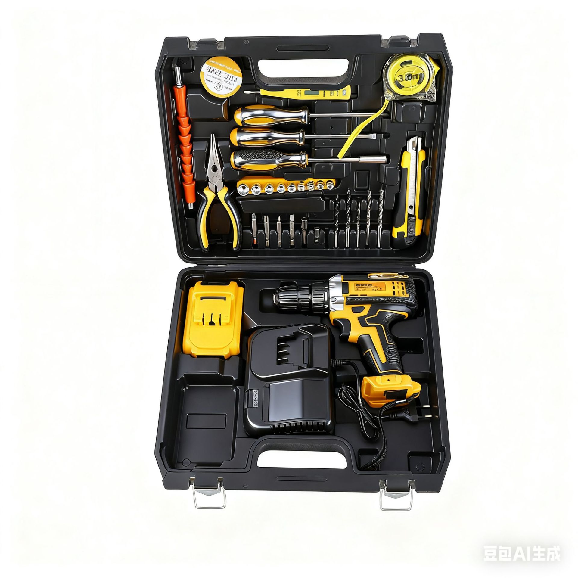 跨境充电手电钻多功能锂电钻冲击钻家用手枪钻螺丝刀套装批发