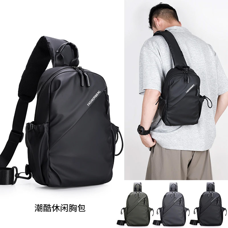 Men's Bag Shoulder Bag Sports Small Men's Bag Trendy Waterproof Oxford Cloth Crossbody Bag Backpack Crossbody Bag