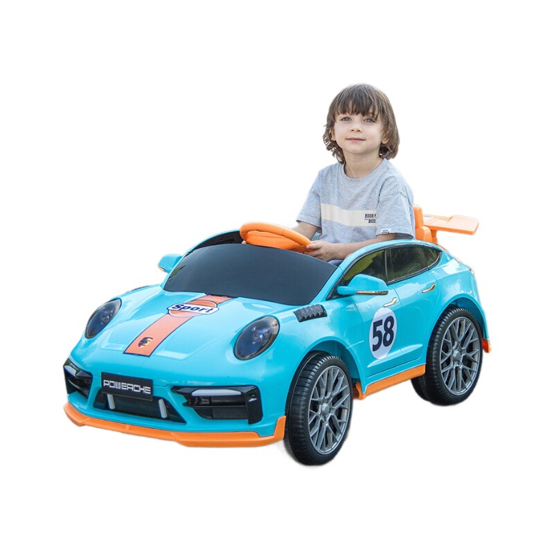 子供用電動四輪パトカー赤ちゃんポルシェリモコン玩具付き充電可能ベビーカーrideoncar|undefined