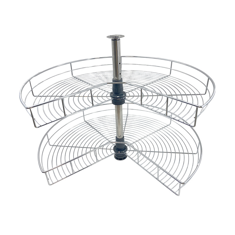 270 grados de acero al carbono / 201 / 304 acero inoxidable giratorio de esquina de la cesta de tracción gabinete de cocina al por mayor