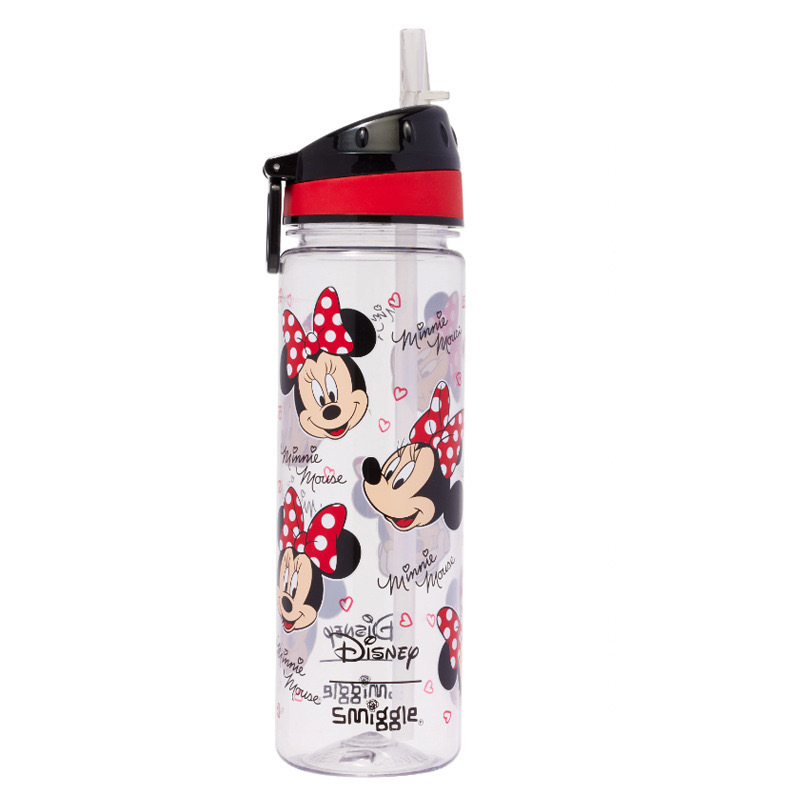 Australia Smiggle rojo Minnie serie de mochila de compresión de tirón mochila doble caja de almuerzo bolígrafo taza de agua