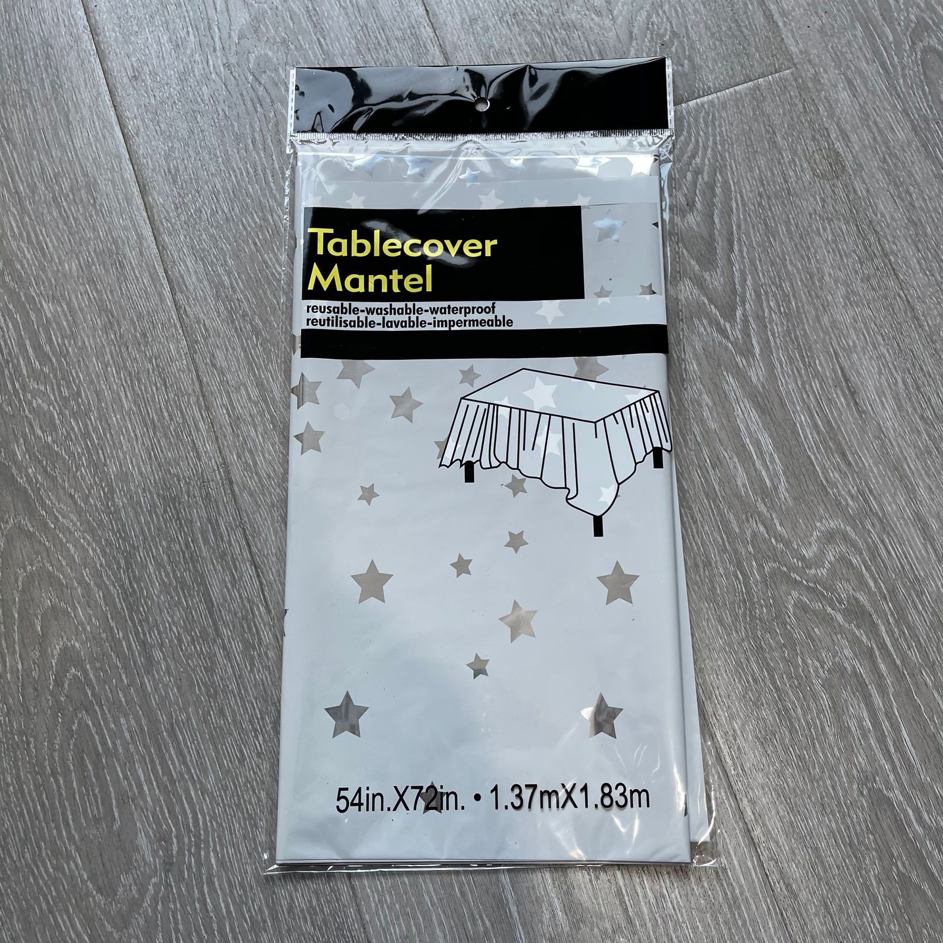 Mantel desechable para Amazon con pequeños puntos dorados/plateados