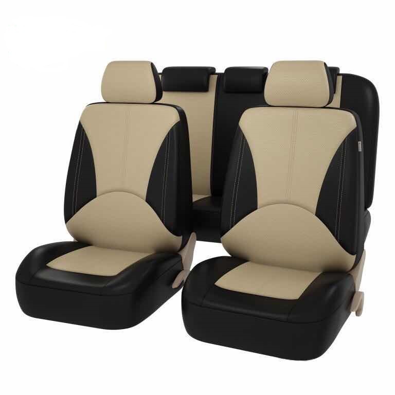 Source Factory Pu Spliced Leather Car Seat Covers for Export, Amazon Cross-Border Exclusive Supply, Universal for Automobiles, Waterproof and Dustproof
