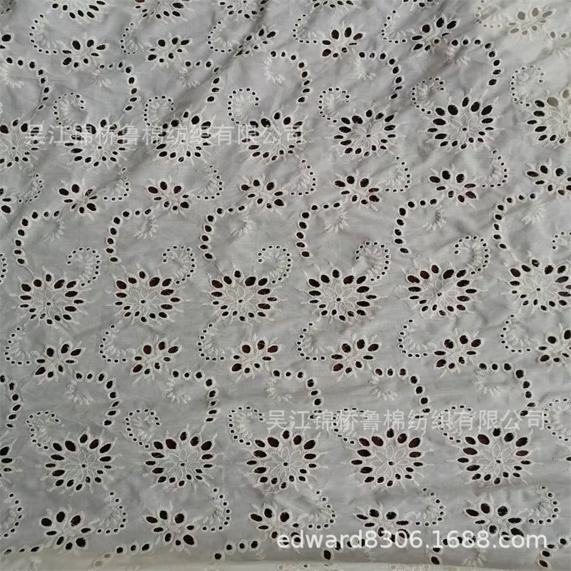 全棉巴厘纱激光雕印花压绉布剪花冲孔人棉乱麻90*88绣花底布70*70