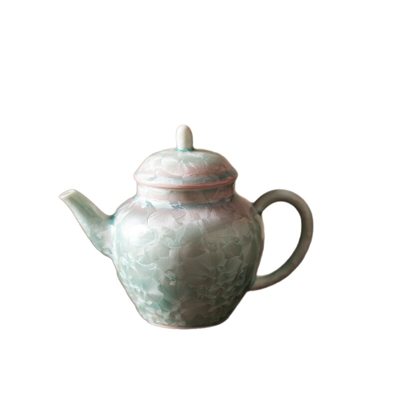 弥言结晶釉窑变陶瓷茶壶纯手工泡茶壶茶杯功夫茶具简约现代手执壶|undefined