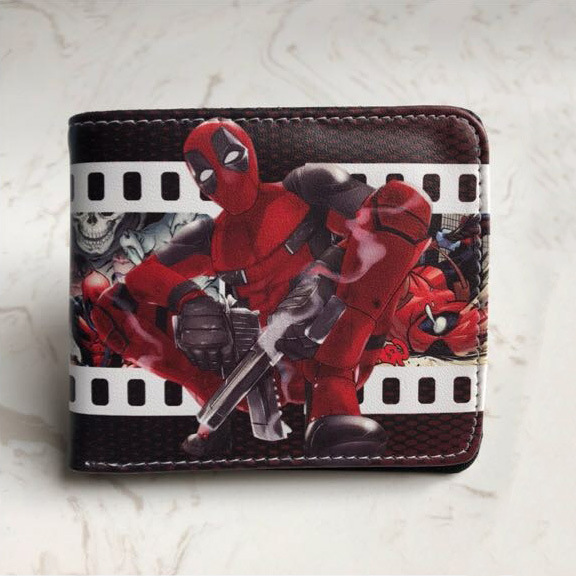 Superhéroe de dibujos animados anime periférico corto Niños estudiante masculino y femenino Cartera de dibujos animados cartera titular de la tarjeta