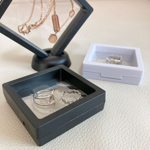 Dropshipping PE Film Suspension Packaging Box Transparent Jewelry Earrings Rings Bracelets Bracelets Anti-Oxidation Storage Box