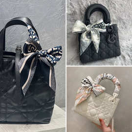 高品质细窄长条小丝巾飘带精致搭配衬衫绑包包手柄丝带字母丝巾潮